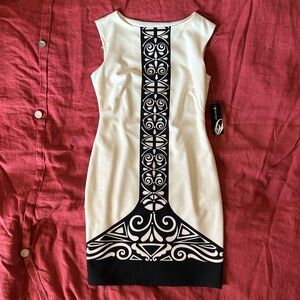 Black & white Nine West shift dress